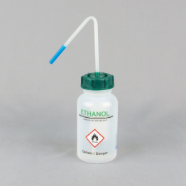 Wide Neck Plastic Wash Bottle Series 303 LDPE Printed 'Ethanol'