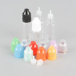 Clear PET  Bottle - Thin Needle Tip - Child Resistant Cap