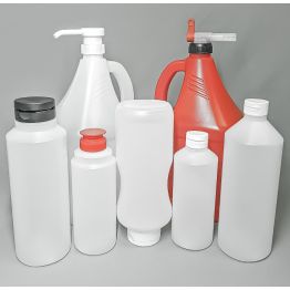 HDPE Round Natural/Red Sauce Bottle