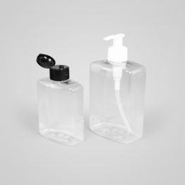 Rectangle Clear PET Hand Wash Bottle