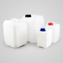 Plastic UN Approved Stackable Jerrycan with Tamper Evident Neck (Natural, White, Blue or Black)