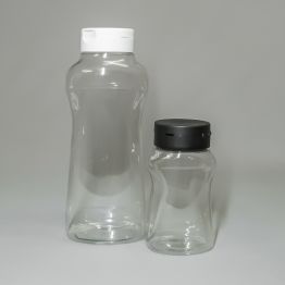 Clear rPET Sauce Bottle - 30% Recycled rPET Plastic