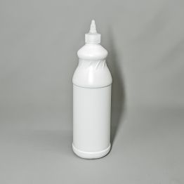 1L 'Swirl' White rHDPE Plastic Bottle - 30% PCR