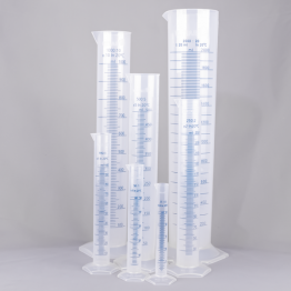 Plastic Graduated Measuring Cylinder PP - Blue Scale