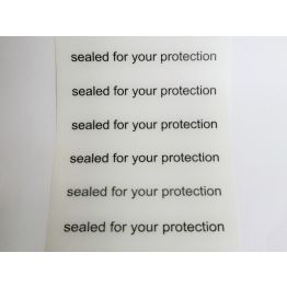 Sealed For Your Protection Stickers - Fits iNiTiAL Postal Container (300 PIECES)