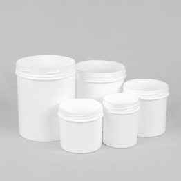 Wide Mouth Screw Top White Tamper Evident Plastic Jars